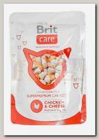 Консервы для кошек Brit Care Cat Курица и сыр (пауч)