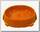 Миска для животных Favorite пластиковая, нескользящая, оранжевая, 0,22 л