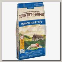Сухой корм для взрослых собак Country Farms Монопротеиновый, полнорационный, с высоким содержанием курицы