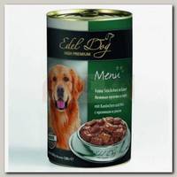 Консервы для собак Edel Dog Нежные кусочки кролик и рис в соусе