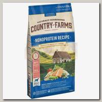 Сухой корм для взрослых собак Country Farms Монопротеиновый, полнорационный, с высоким содержанием лосося