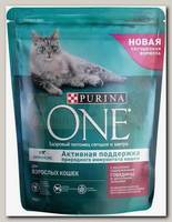 Сухой корм для взрослых кошек Purina One с говядиной и пшеницей