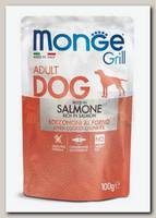 Консервы для собак Monge Dog Grill лосось (пауч)