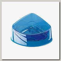 Миска для животных GEORPLAST CORNER LUX угловая прозрачная пластик 24,5х19х9 см