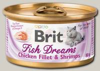 Консервы для кошек Brit Fish Dreams Chicken fillet & Shrimps Куриное филе и креветки