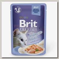 Консервы для кошек Brit Premium Jelly Salmon fillets Кусочки из филе лосося в желе